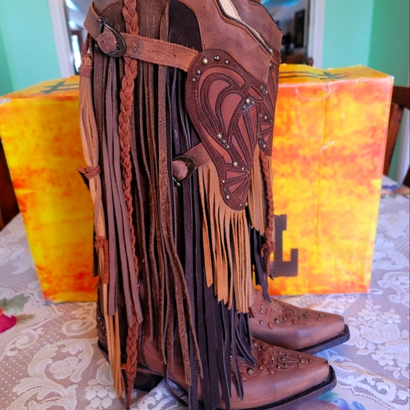 Rare Corral multi fringe harness boots - Picture 3 of 12